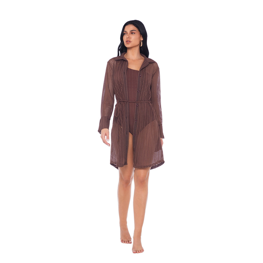 Chemise de Renda Marrom