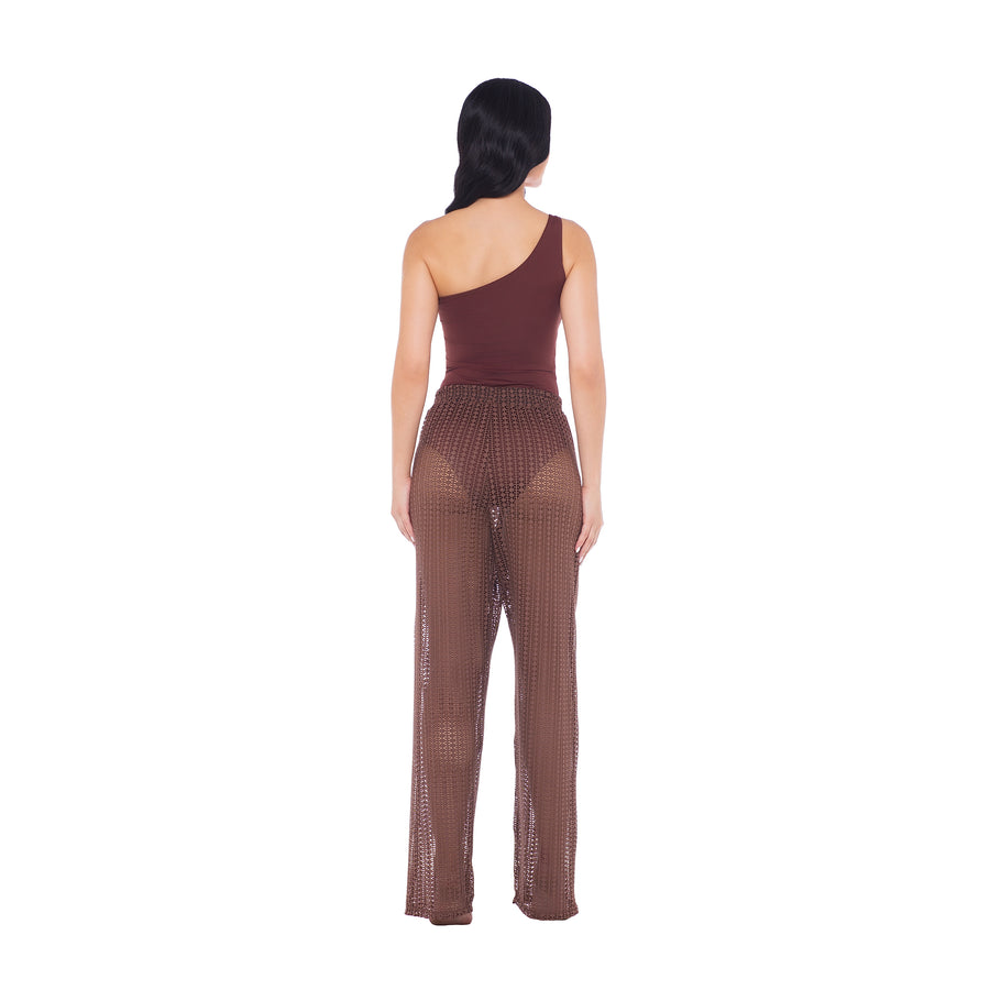 Calça de Renda Marrom