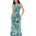 Vestido Longo Tule Estampado Estampa 38E
