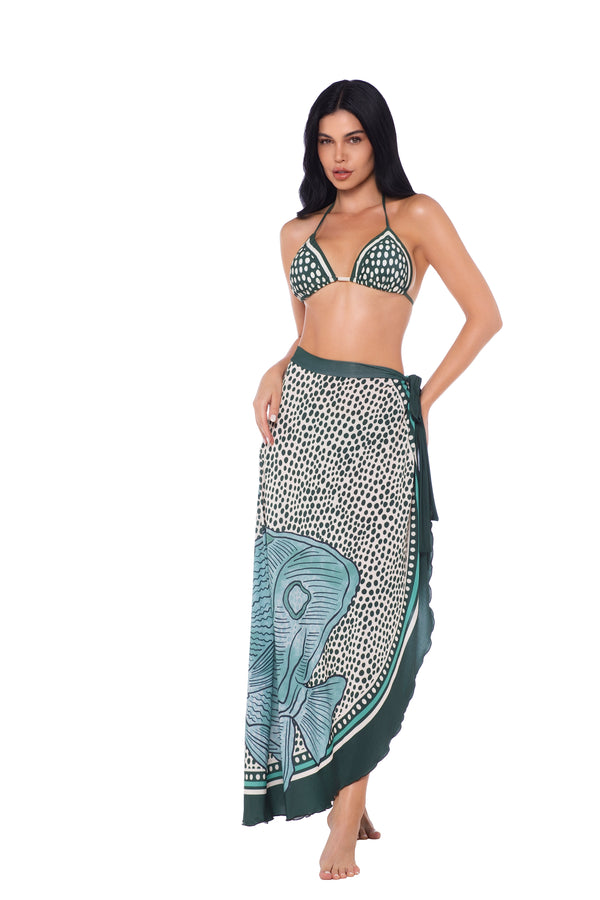 Saia Saída de Praia com Estampa Localizada