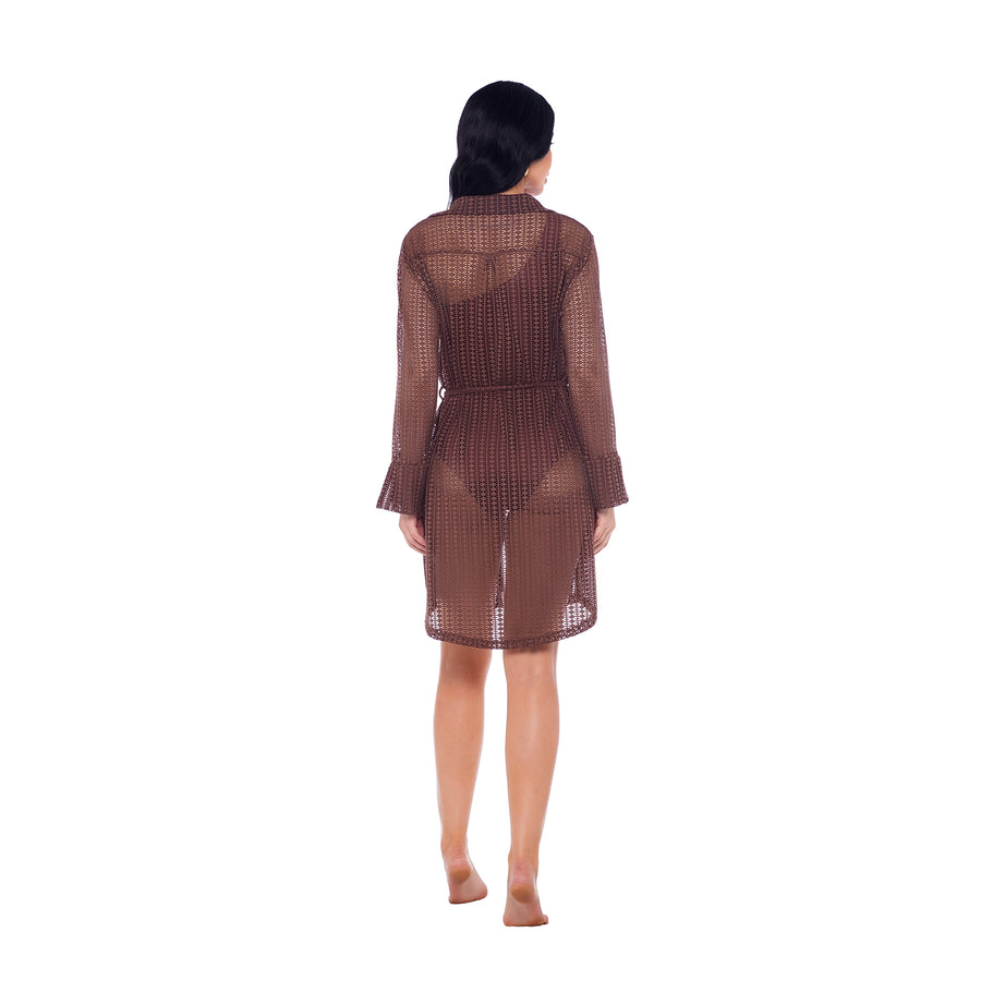 Chemise de Renda Marrom